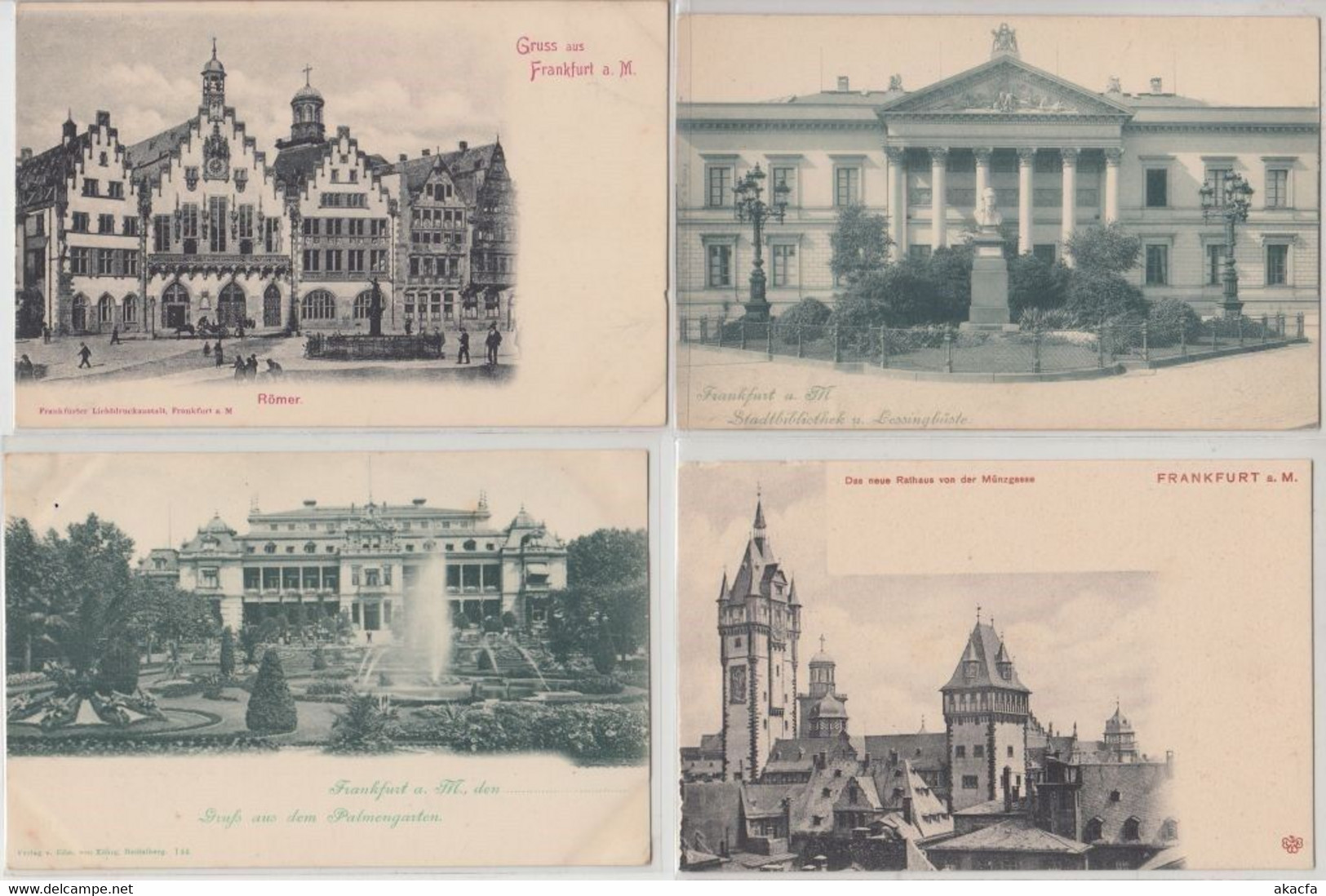 FRANKFURT Germany 53 Vintage Postcards Mostly pre-1920 (L5353)