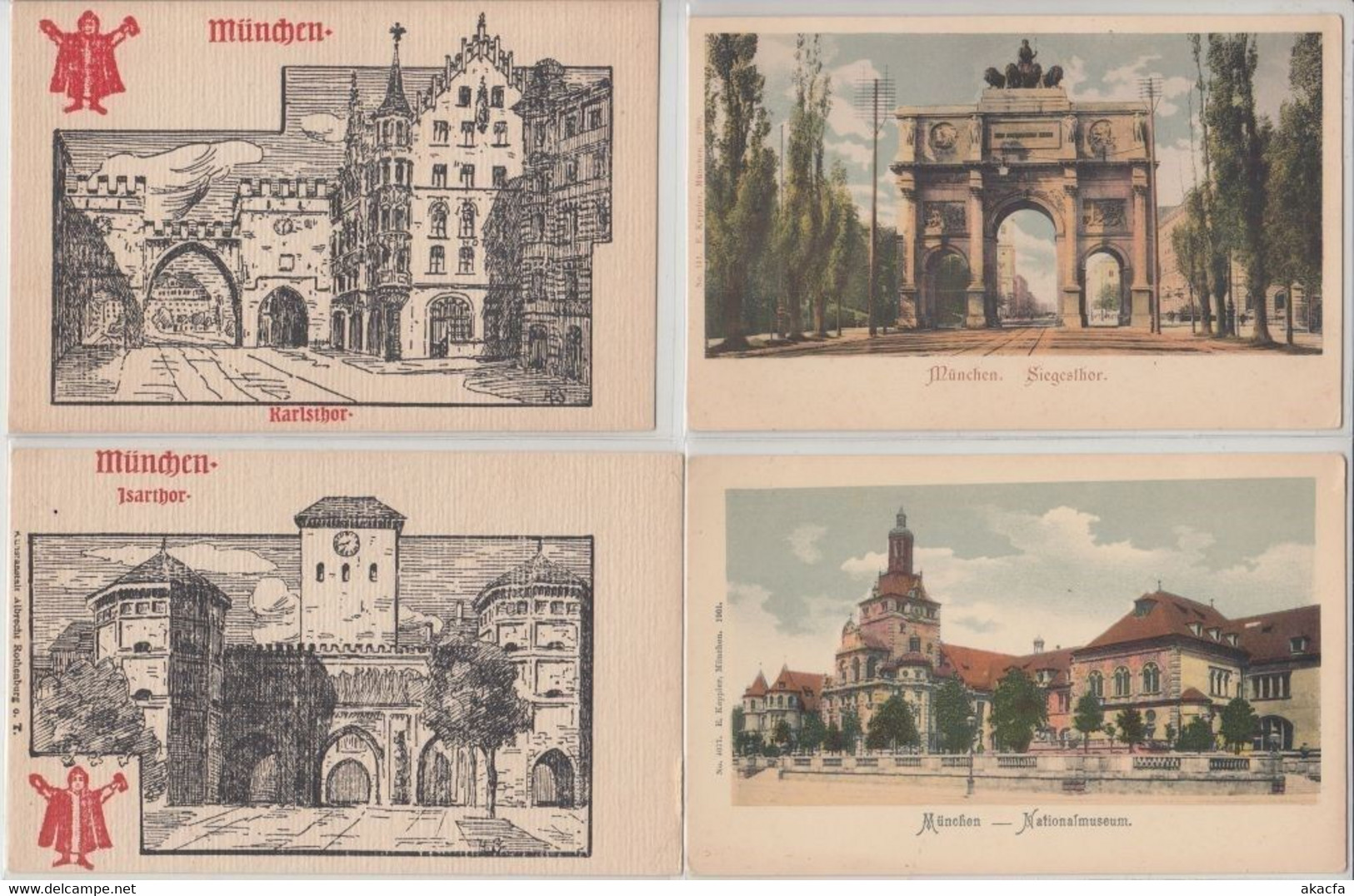 MÜNCHEN MUNICH Germany 53 Vintage Postcards Mostly Pre-1920 (L5346) - Collections & Lots