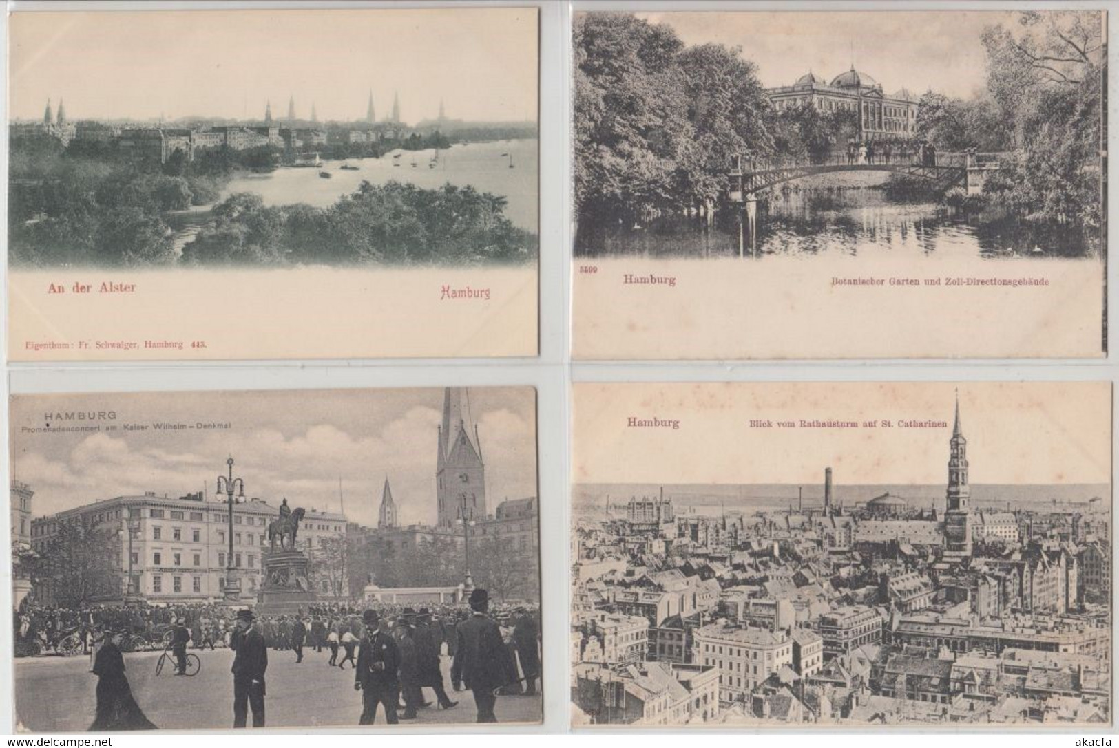 HAMBURG Germany 80 Vintage Postcards Mostly pre-1920 (L5354)