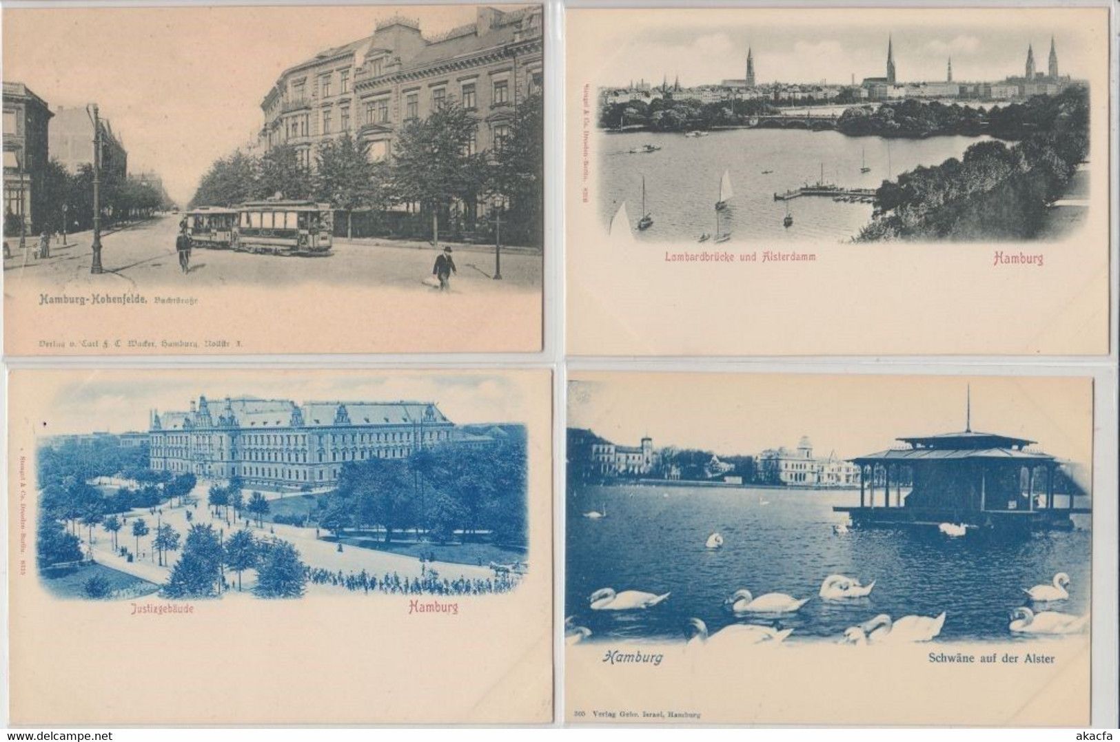 HAMBURG Germany 80 Vintage Postcards Mostly pre-1920 (L5354)