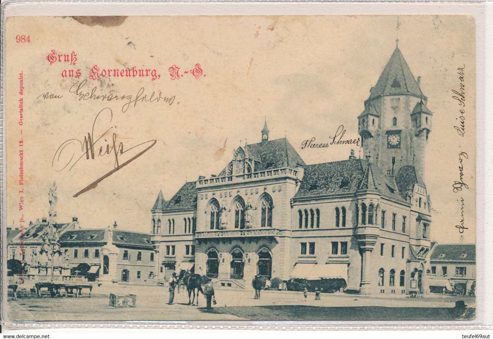 AK Korneuburg - Hauptplatz Gruß Aus .. 1899 - Korneuburg