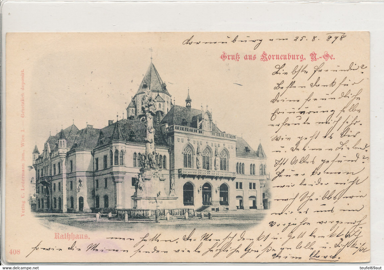 AK Korneuburg - Rathaus Gruß Aus .. 1898 - Korneuburg