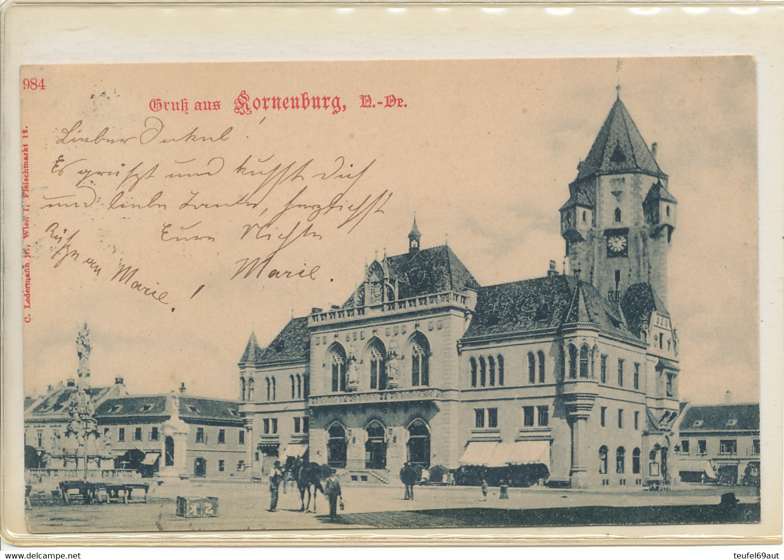 AK Korneuburg - Rathaus Gruß Aus .. 1900 - Korneuburg