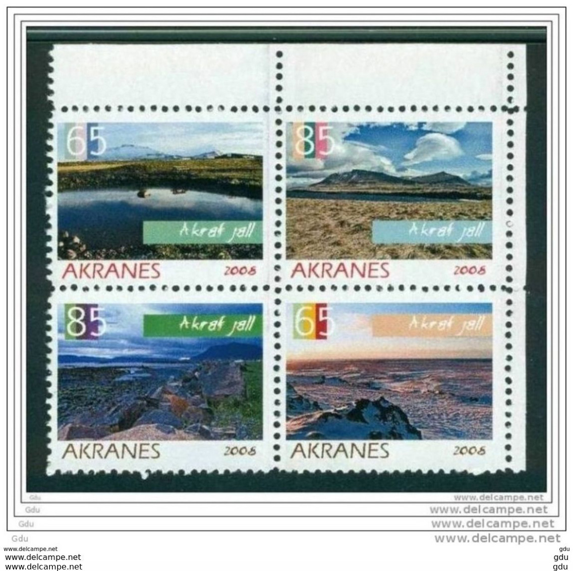 Islande / Iceland ( Akranes ) 2008 Volcan / Volcano Akrafjall RRR - Mnh*** - Volcans