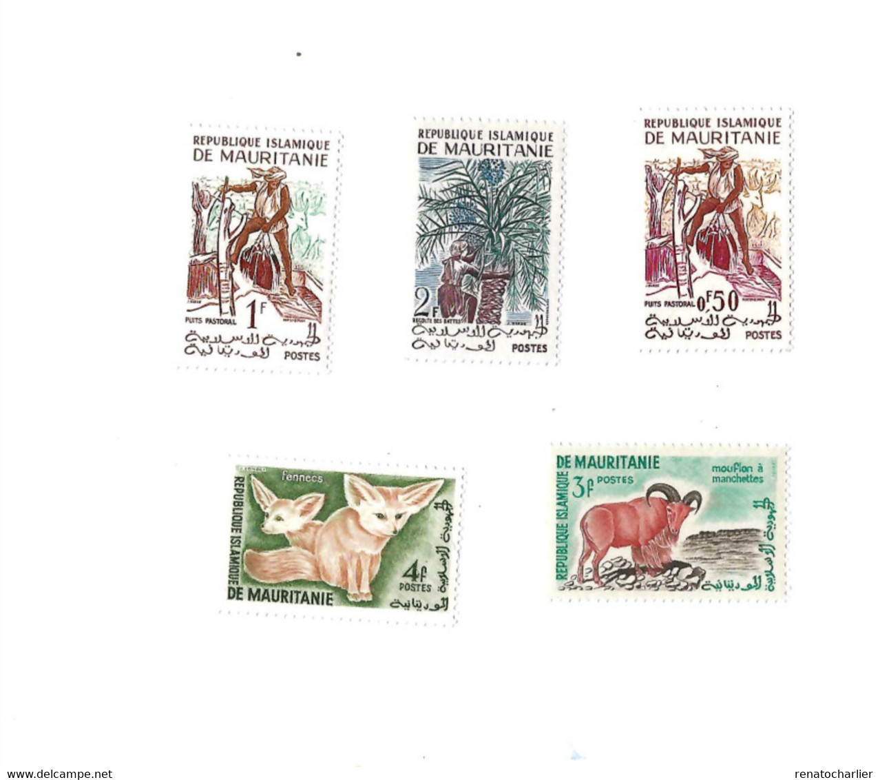 Puits,Récolte Des Dattes,Mouflon,fennecs.MNH,Neuf Sans Charnière. - Mauritanie (1960-...)