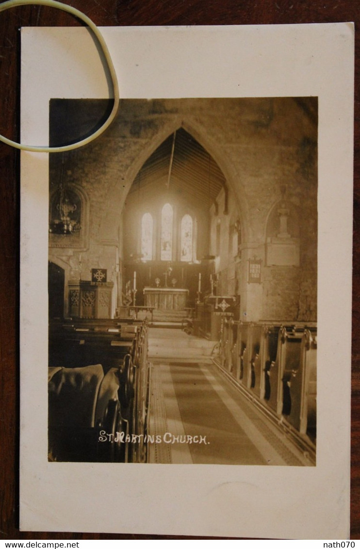 Carte Photo Eglise Canterbury St Martin's Church CPA AK UK London GB - Mestieri