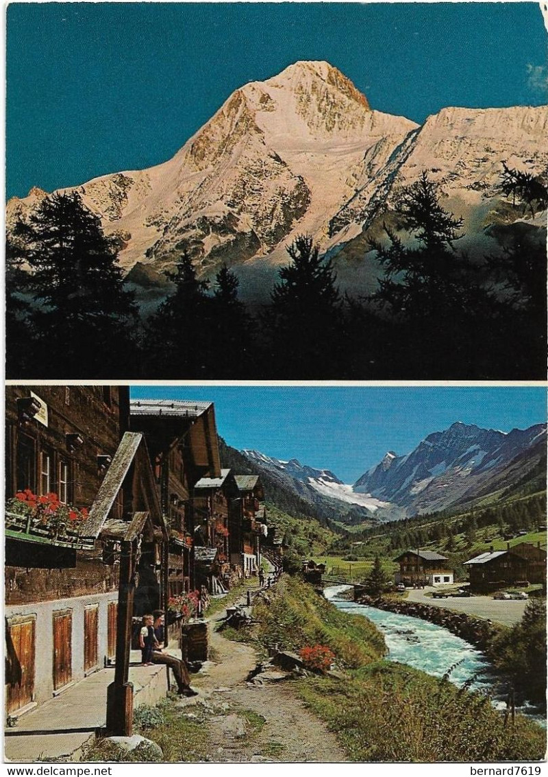 Suisse  -   Lotschental - Bietschhorn 3934 M  - Blatten Mit Lotschenlucke - Blatten