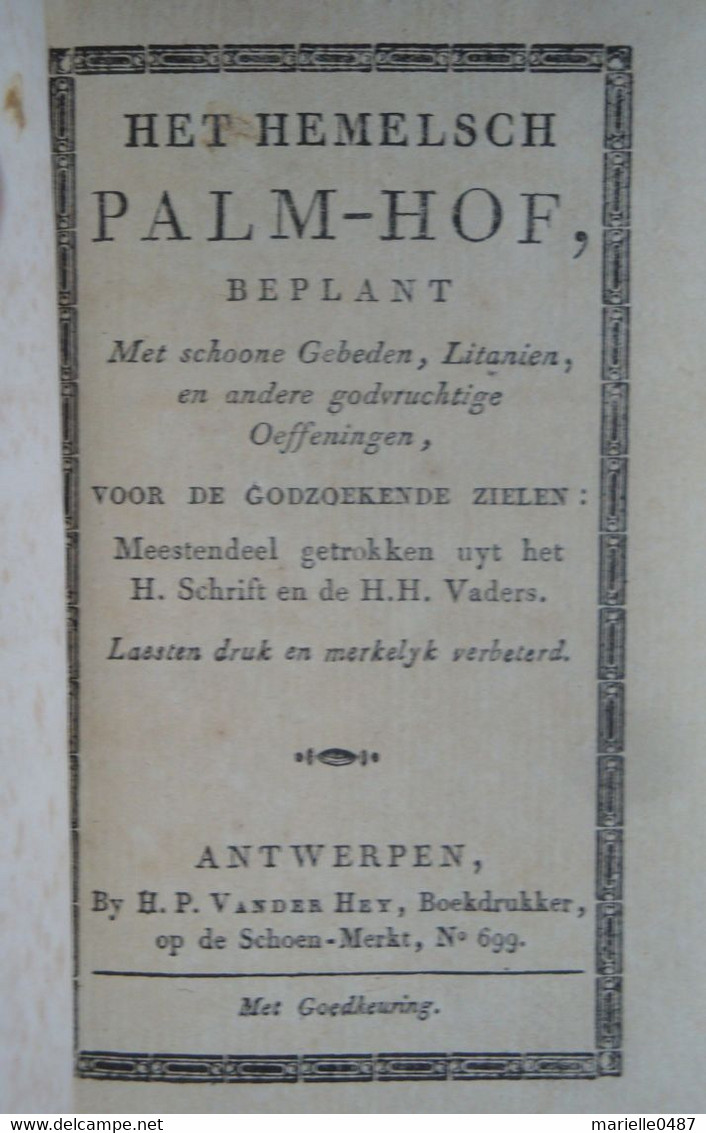 Reliure Het Hemelsch Palm-hof. Anvers [1817] - Anciens