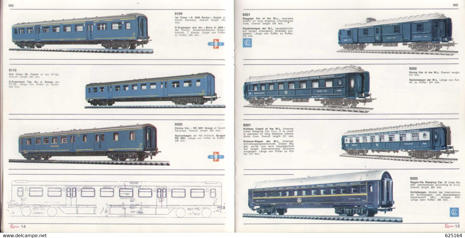 catalogue LIMA 1966-67 Catalogue Katalog Gauge HO 1/87 N 1/160 - en anglais et allemand