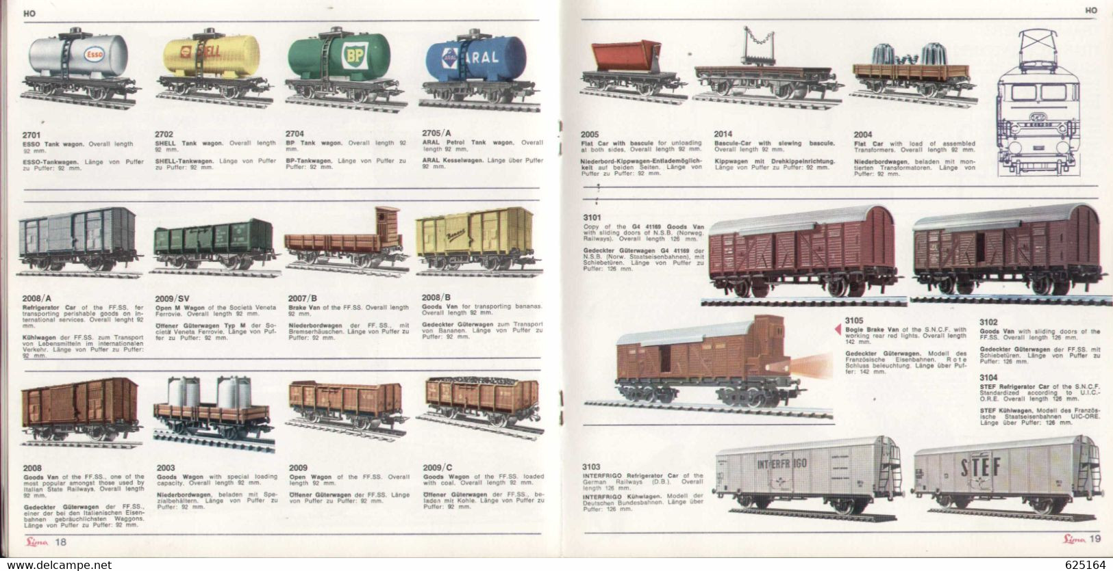 catalogue LIMA 1966-67 Catalogue Katalog Gauge HO 1/87 N 1/160 - en anglais et allemand