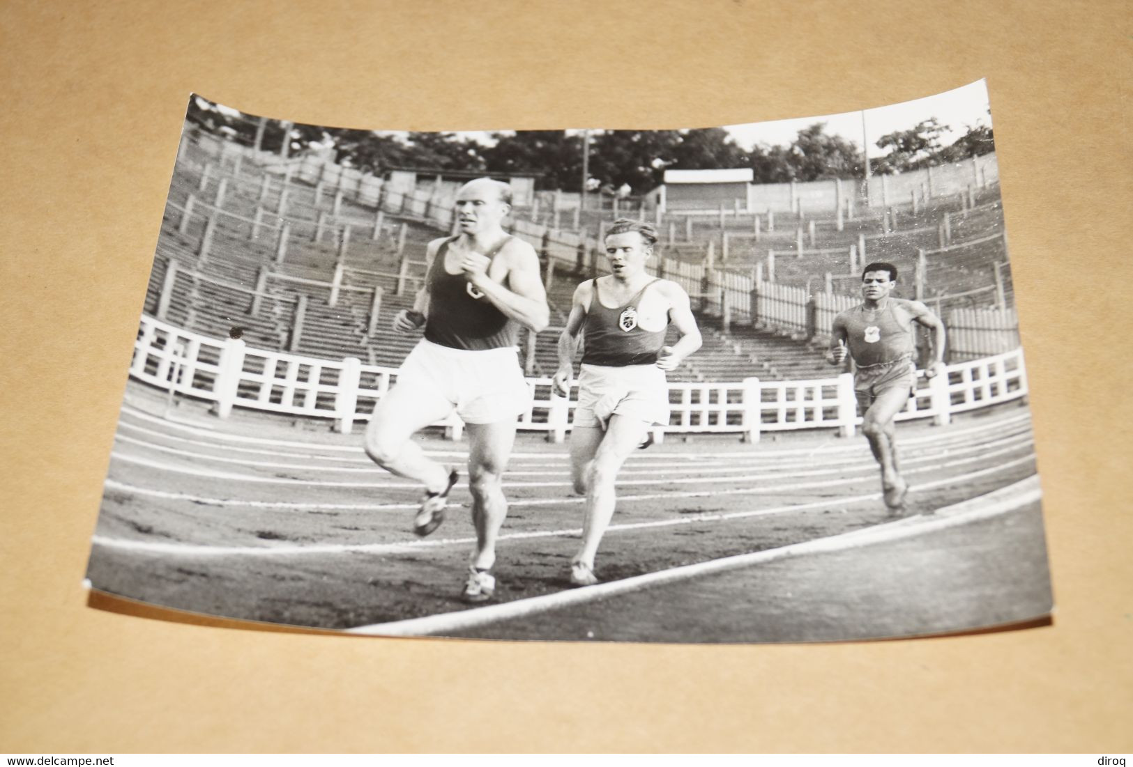 Superbe Photo,Athlétisme Belgique-France 5000 M.,Reiff, Theys Et Abdel-Krim,originale 18 Cm. Sur 13 Cm. - Sports