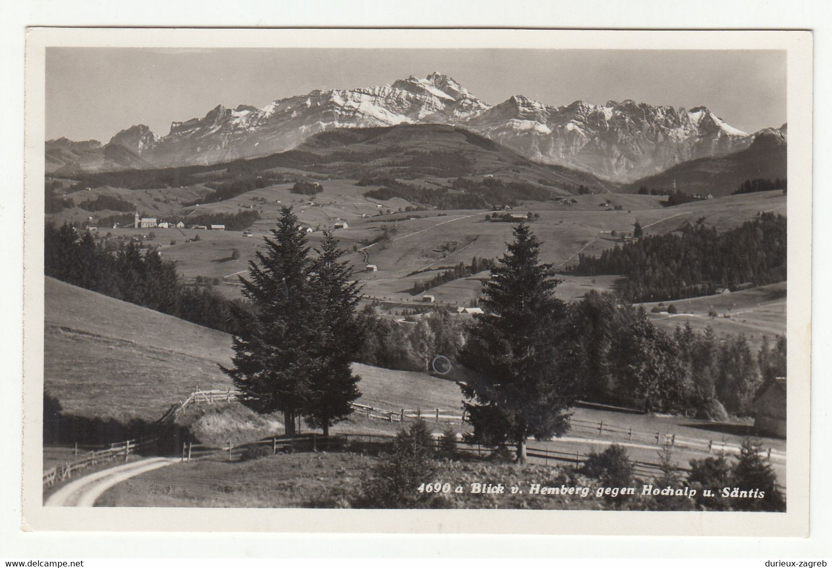 Hemberg Gegen Hochalp U. Säntis Old Postcard Posted 1935 Hemberg Pmk B230205 - Hemberg