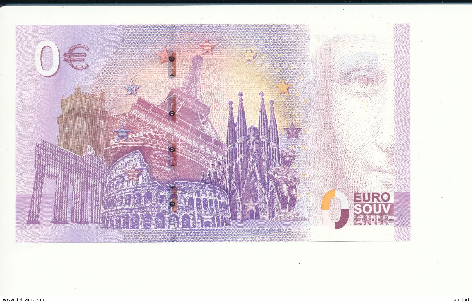 Billet Touristique 0 Euro - CASTLE OF BOUILLON - ZEMF - 2019-2 - N° 9949 - Autres & Non Classés