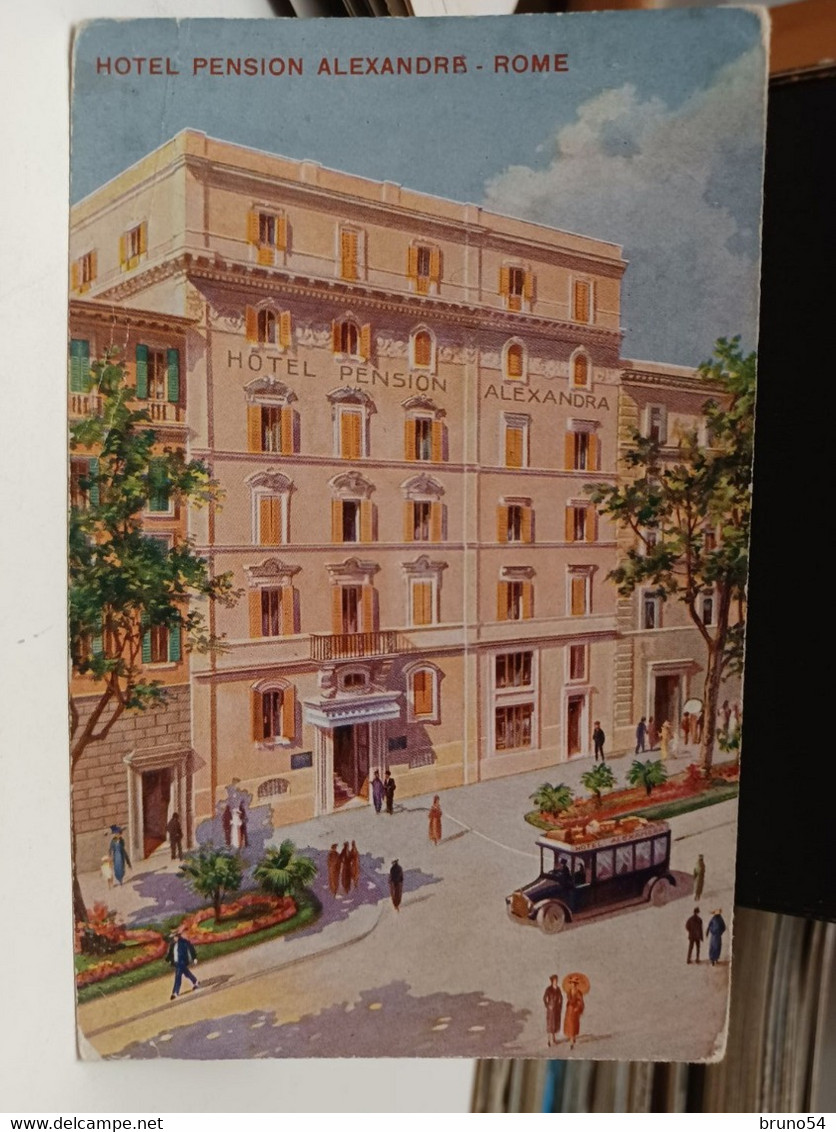 Cartolina Roma Hotel Pension Alexandra Illustrata - Wirtschaften, Hotels & Restaurants