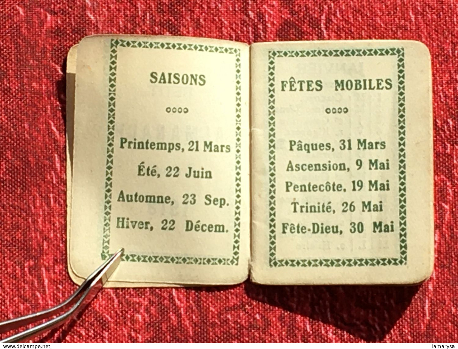 Almanach 1918 Calendrier-Petit Format-Saisons-Fêtes-tarif Postal-WW1-Publicitaire Coiffure-Chaussures Bernheim Paris - Klein Formaat: 1901-20