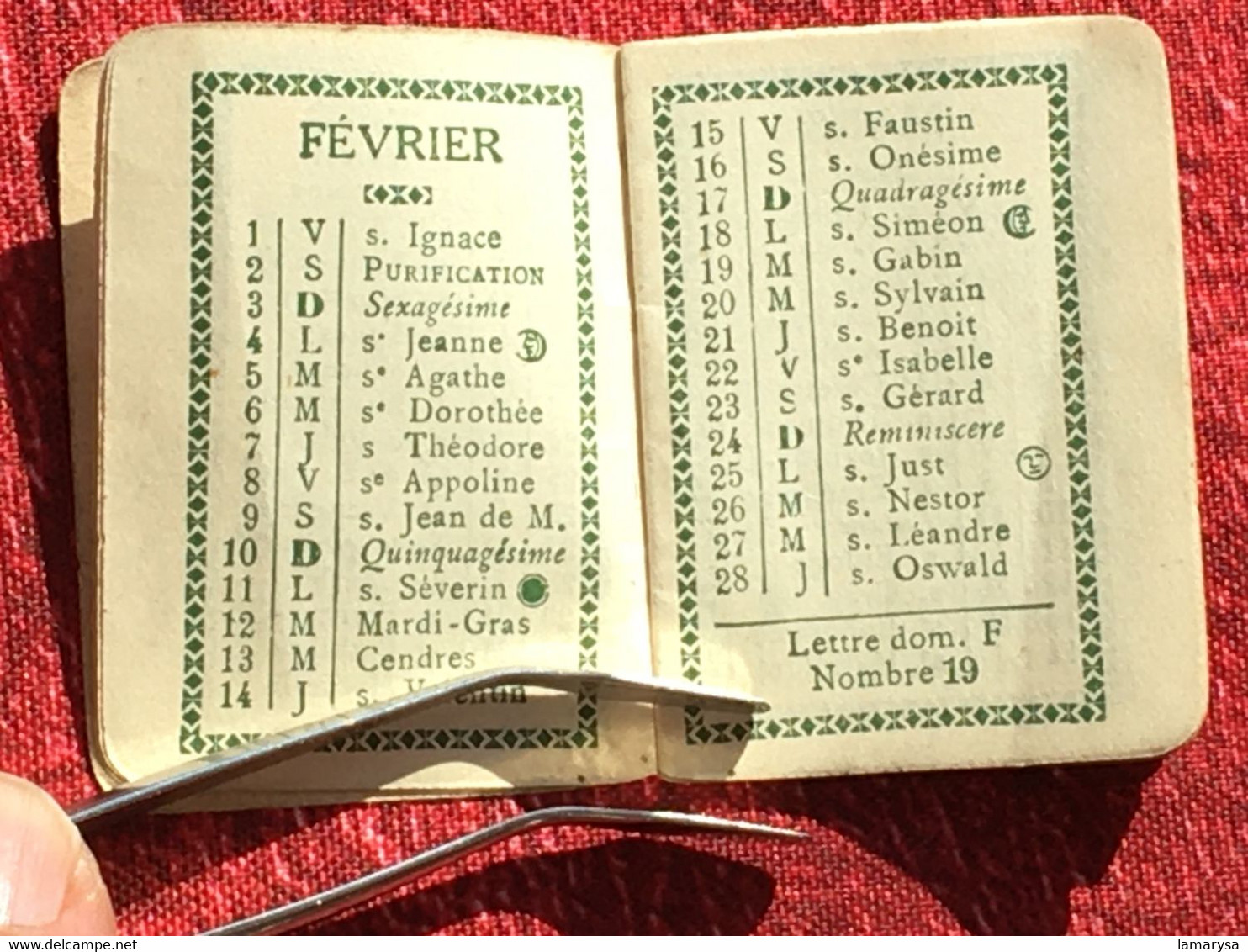 Almanach 1918 Calendrier-Petit format-Saisons-Fêtes-tarif postal-WW1-Publicitaire Coiffure-Chaussures Bernheim Paris