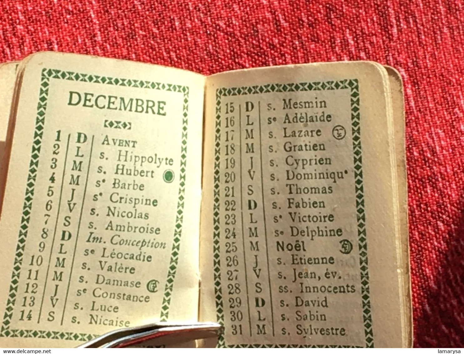 Almanach 1918 Calendrier-Petit format-Saisons-Fêtes-tarif postal-WW1-Publicitaire Coiffure-Chaussures Bernheim Paris