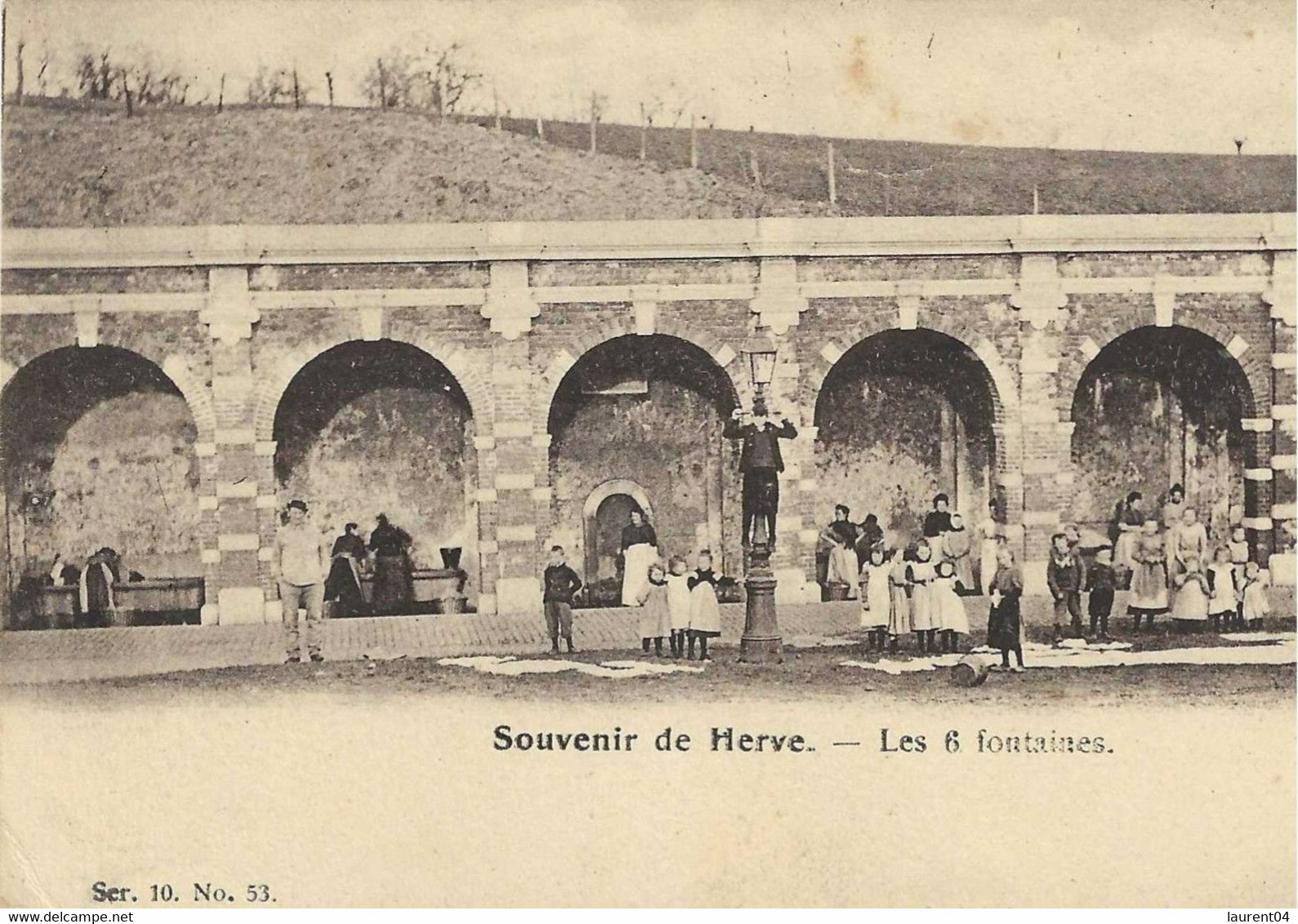 HERVE.  LES 6 FONTAINES. BELLE ANIMATION. LAVANDIERES - Herve