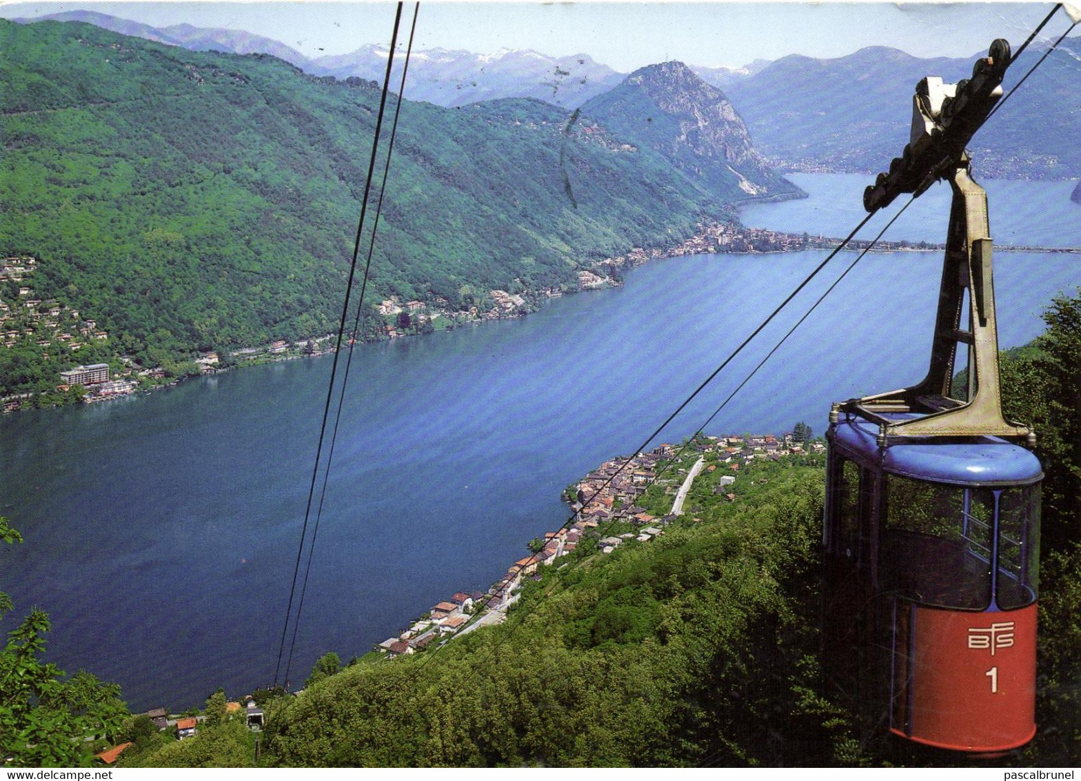 SERPIANO - SCHWEBEBAHN - FUNIVIA - VISTA SU BRUSINO ARSIZIO - LAGO DI LUGANO E S. SALVATORE - Brusino Arsizio