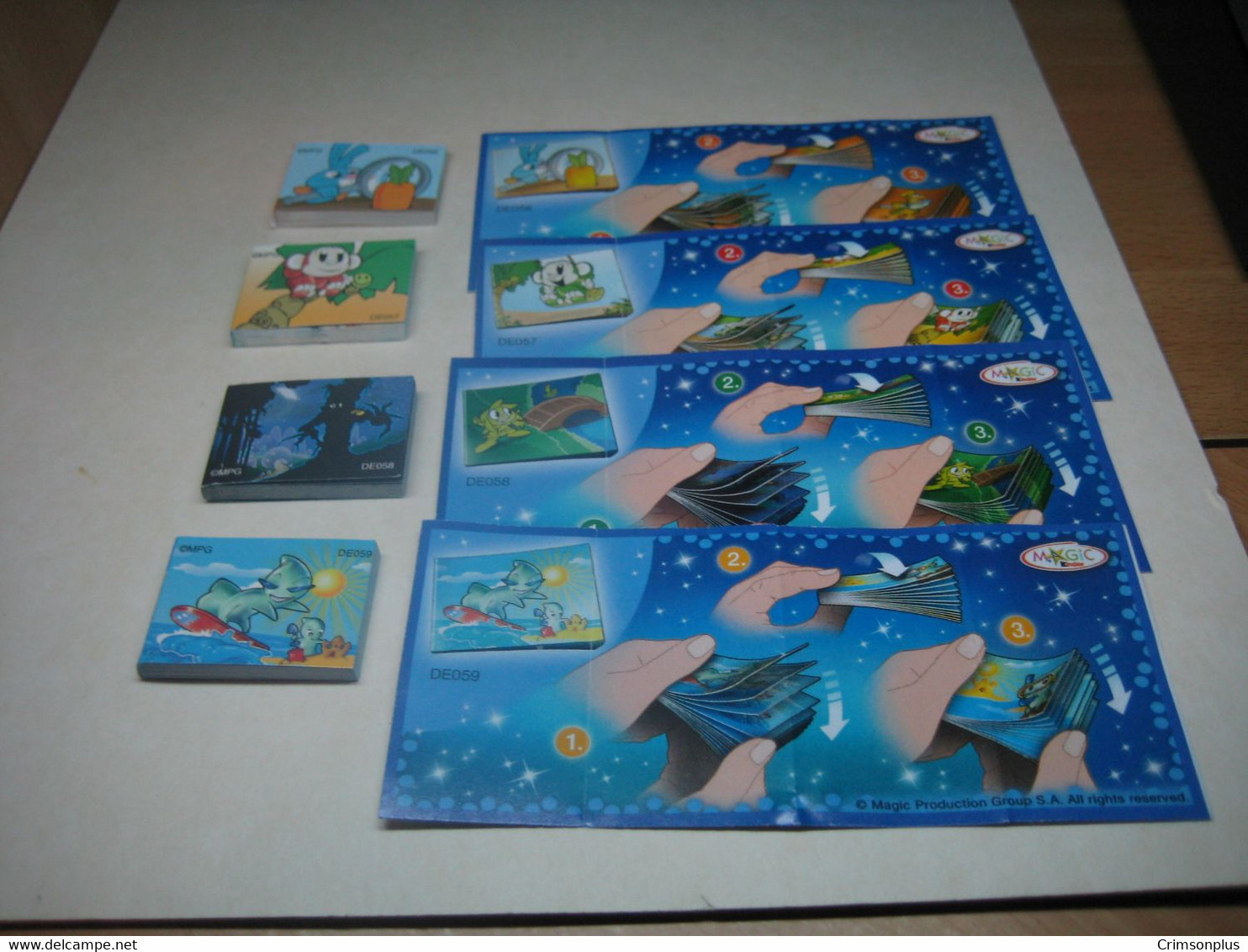 2009 Ferrero - Kinder Surprise - DE056, DE057, DE058 & DE059 - Game - Mini Books - Complete Set + 4 BPZ's - Monoblocchi