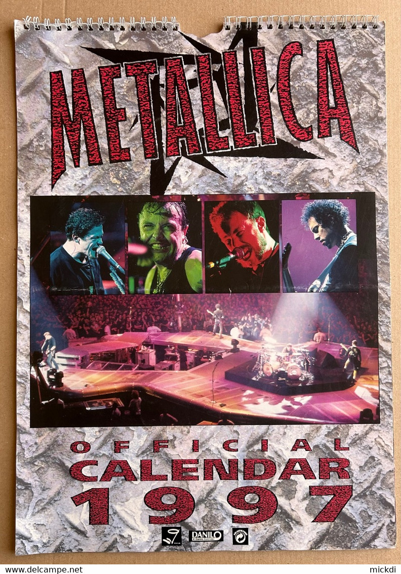 CALENDRIER 1997 METALLICA CALENDAR OFFICIAL 12 POSTERS - Formato Grande : 1991-00