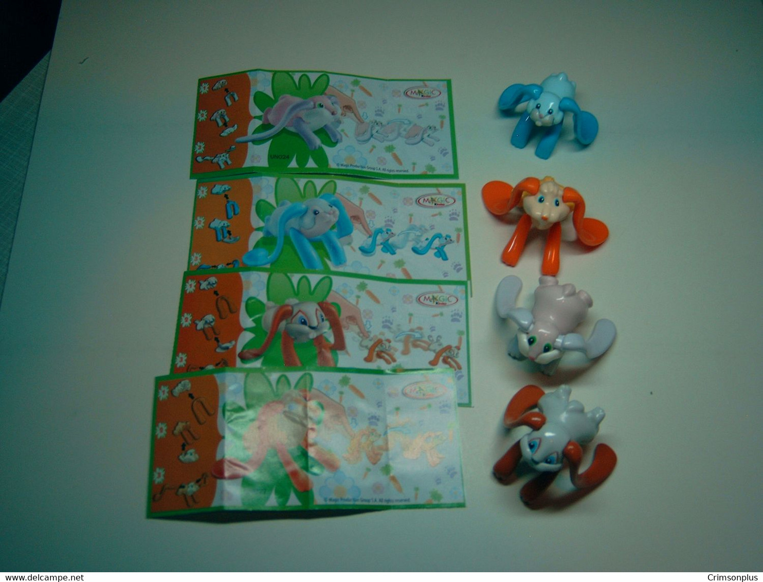 2010 Ferrero - Kinder Surprise - UN024, UN025, UN026 & UN027 - Nature - Hare - Complete Set + 4 BPZ's - Monoblocchi