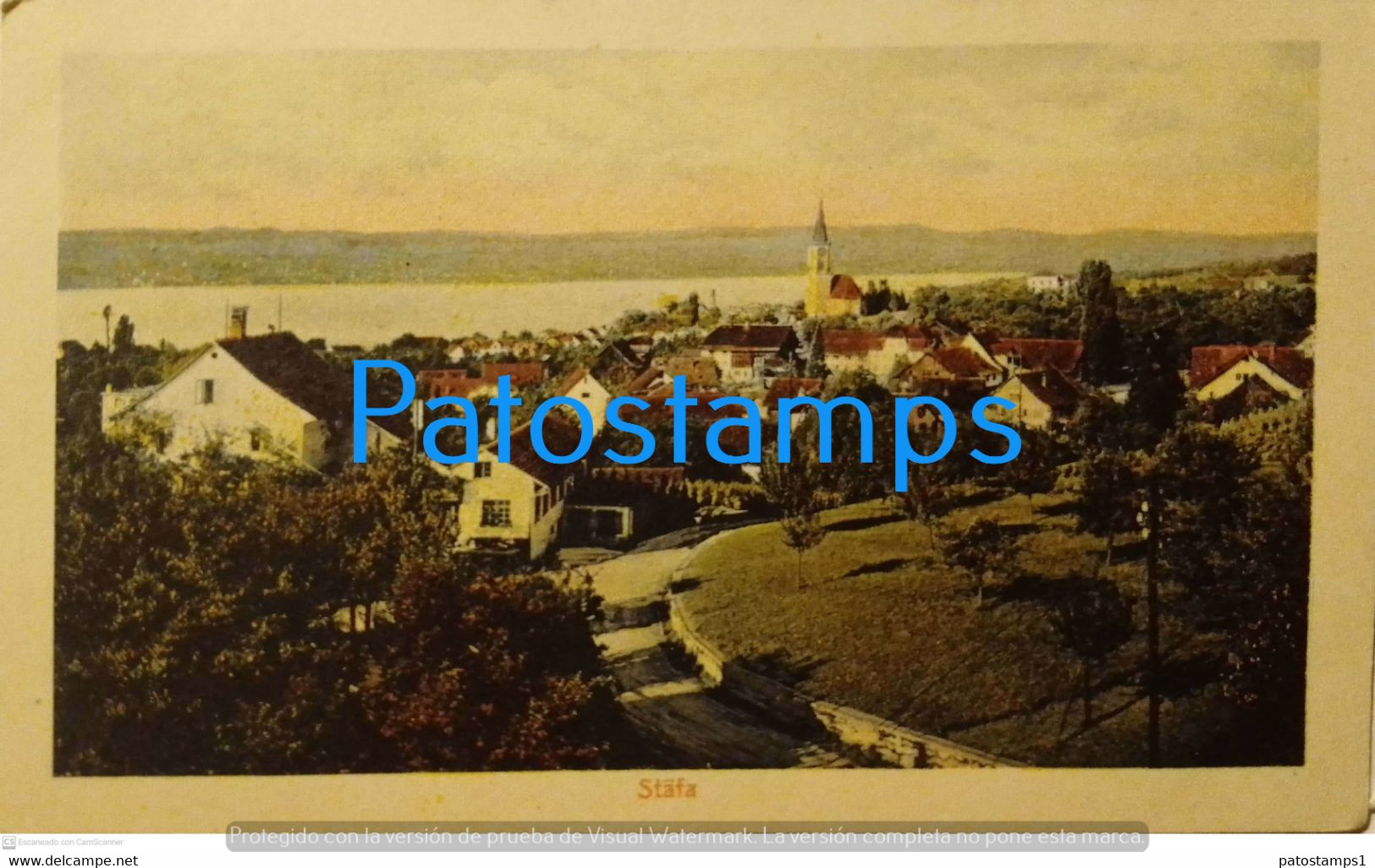 201705 SWITZERLAND STÄFA VIEW PARTIAL POSTAL POSTCARD - Stäfa