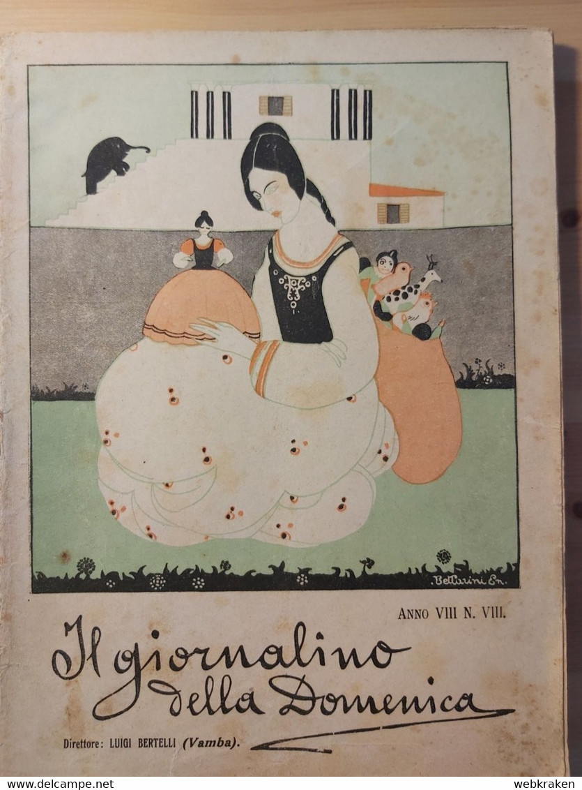 RIVISTA PER RAGAZZI IL GIORNALINO DELLA DOMENICA DI LUIGI BERTELLI VAMBA  ANNO VIII NR. VIII NR. 8 - Teenagers & Kids