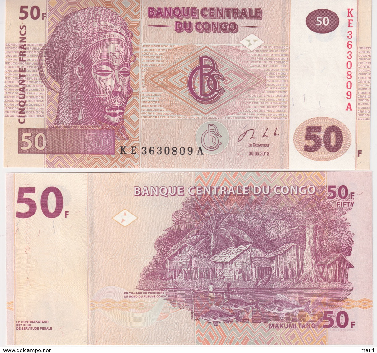 Congo Deocratic Republic 50 Francs 2013 P#97A - Demokratische Republik Kongo & Zaire