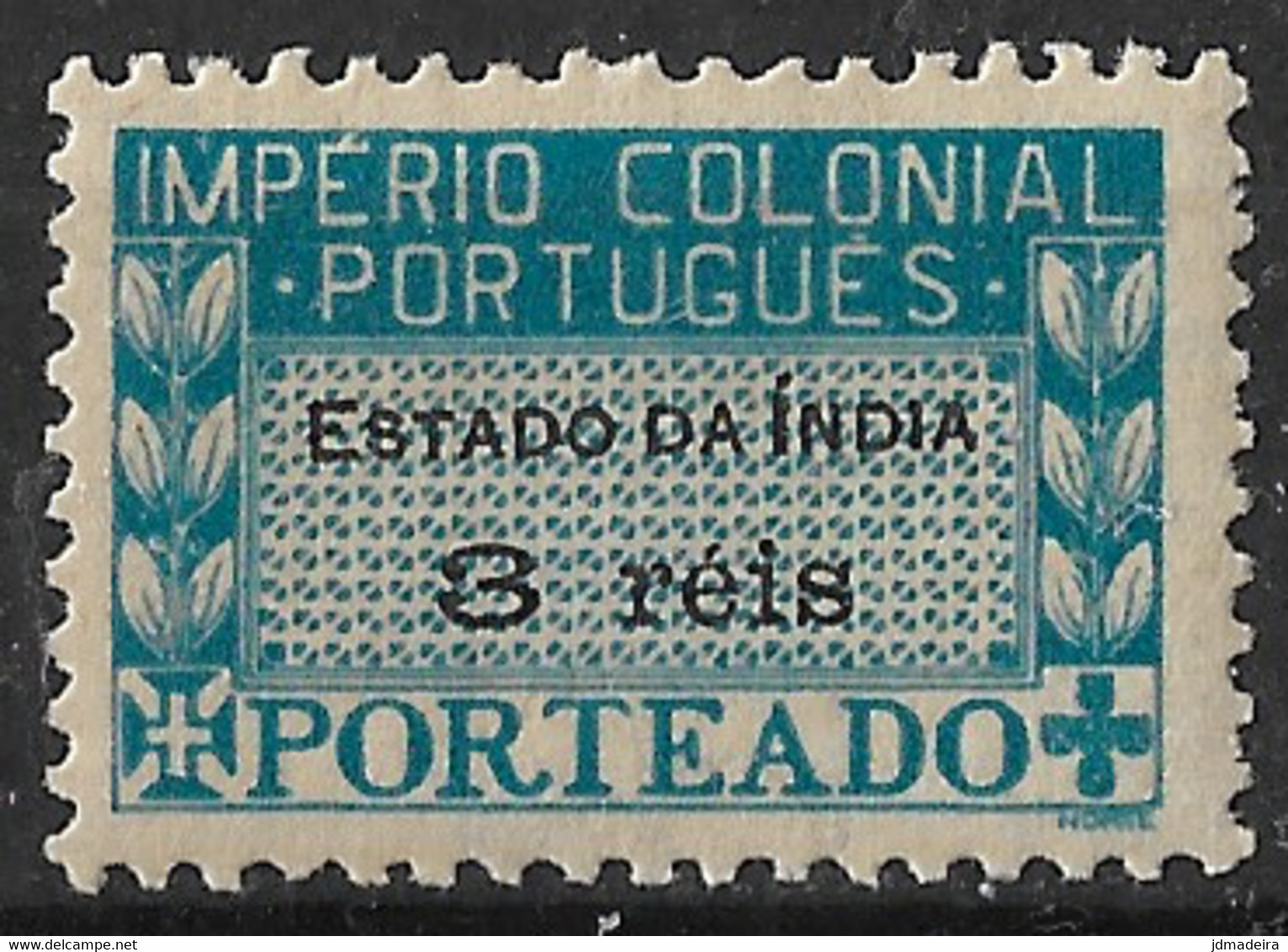 Portuguese India – 1945 Postage Dues 3 Réis Mint Stamp - Afrique Portugaise