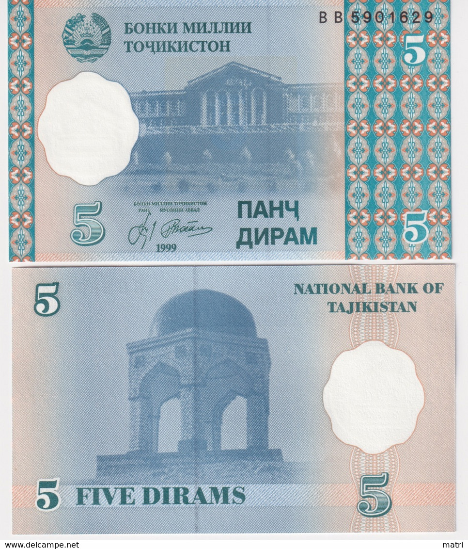 Tajikistan 5 Diram 1999 P#11 - Tadschikistan