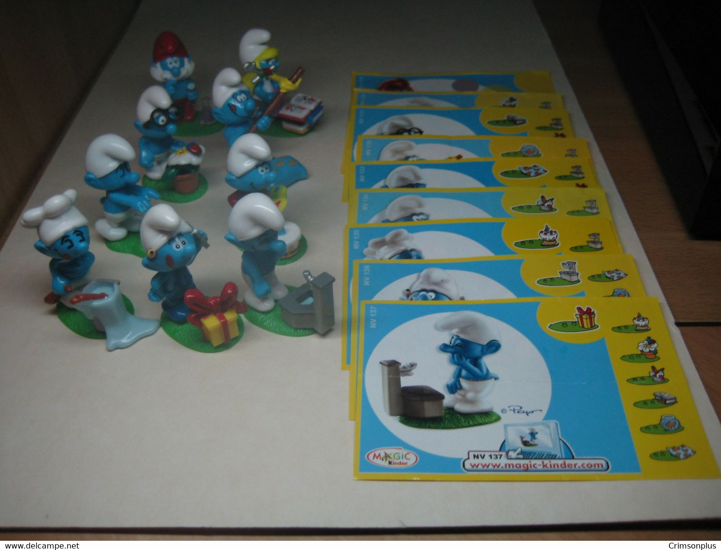 2008 Ferrero - Kinder Surprise -  NV129 - NV137 - Smurfs - Complete Set + 9 BPZ's - Monoblocchi