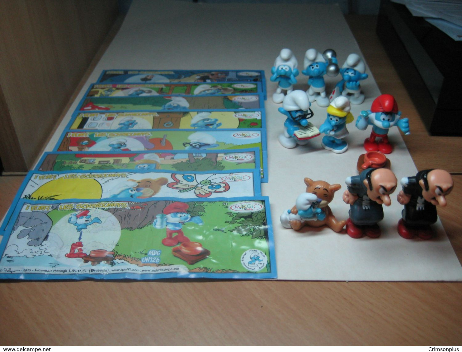 2010 Ferrero - Kinder Surprise -  UN126 - UN134 - The Smurfs - Complete Set (9 Figures) + 8 BPZ's - Monoblocchi
