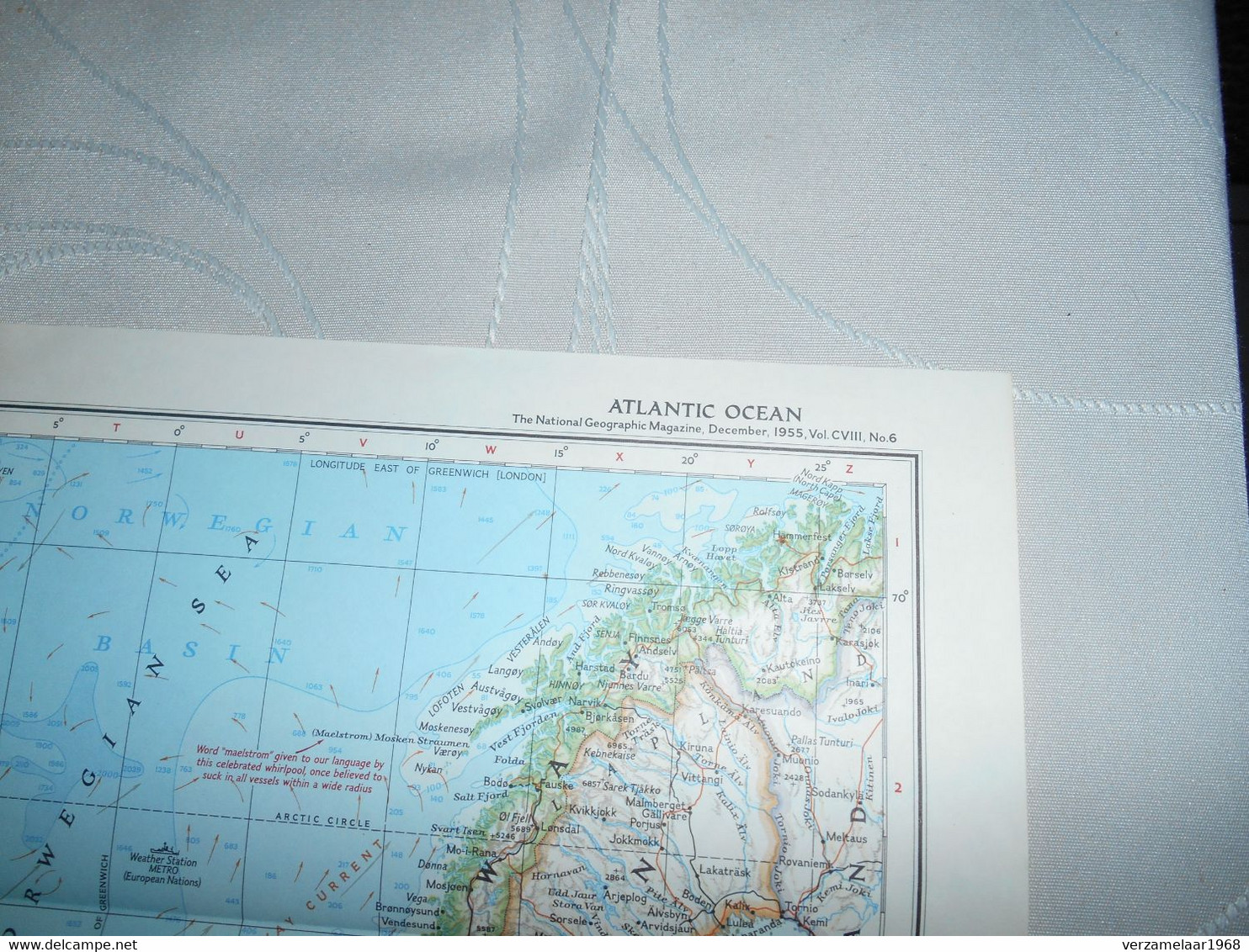 OLD  MAP _  ATLANTIC OCEAN .....______ BOX : Q _ NR 29 - Zeekaarten