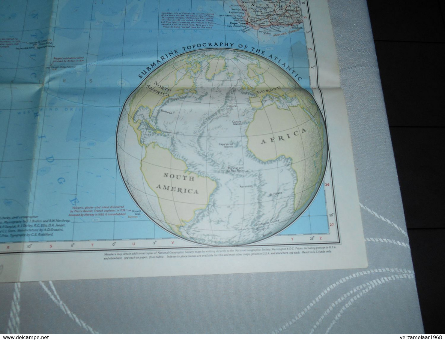 OLD  MAP _  ATLANTIC OCEAN .....______ BOX : Q _ NR 29 - Nautical Charts