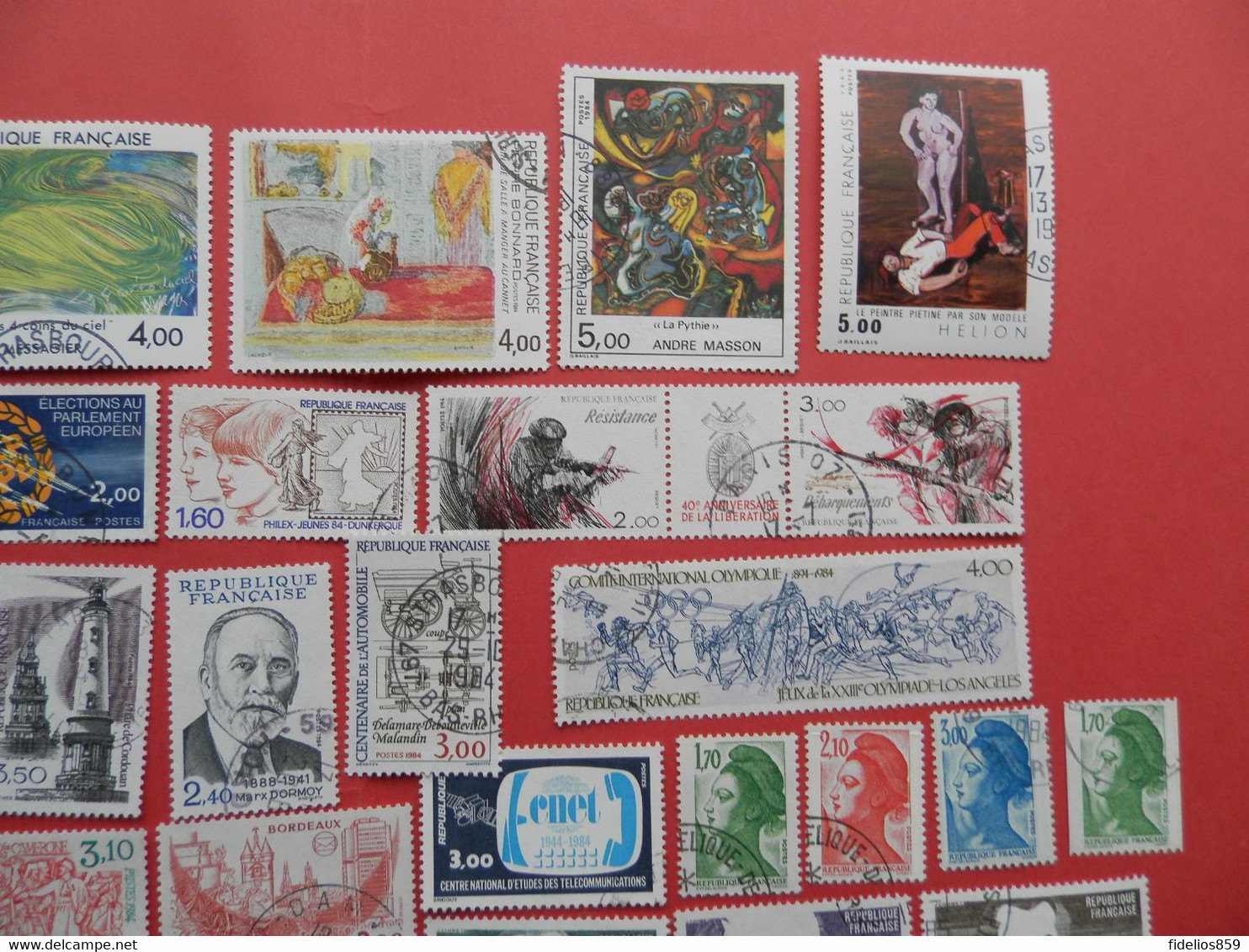 FRANCE OBLITERES : ANNEE COMPLETE 1984 (sauf 2322 Manquant) SOIT 48 TIMBRES POSTE DIFFERENTS + PA 57 QUALITE LUXE - 1980-1989