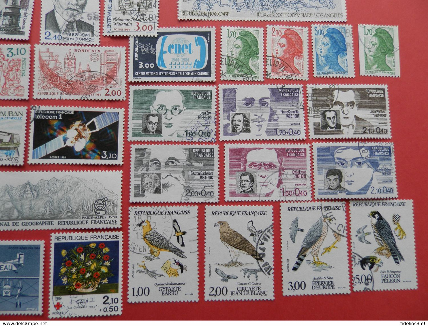 FRANCE OBLITERES : ANNEE COMPLETE 1984 (sauf 2322 Manquant) SOIT 48 TIMBRES POSTE DIFFERENTS + PA 57 QUALITE LUXE - 1980-1989