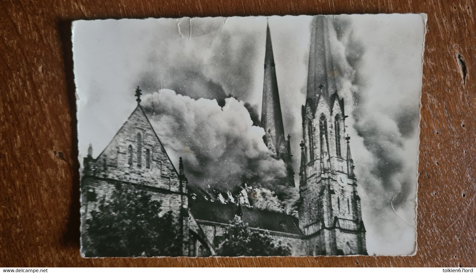 SARRALBE 57 MOSELLE CATHEDRALE DE LA SARRE INCENDIEE 28 MAI 1954 - Sarralbe