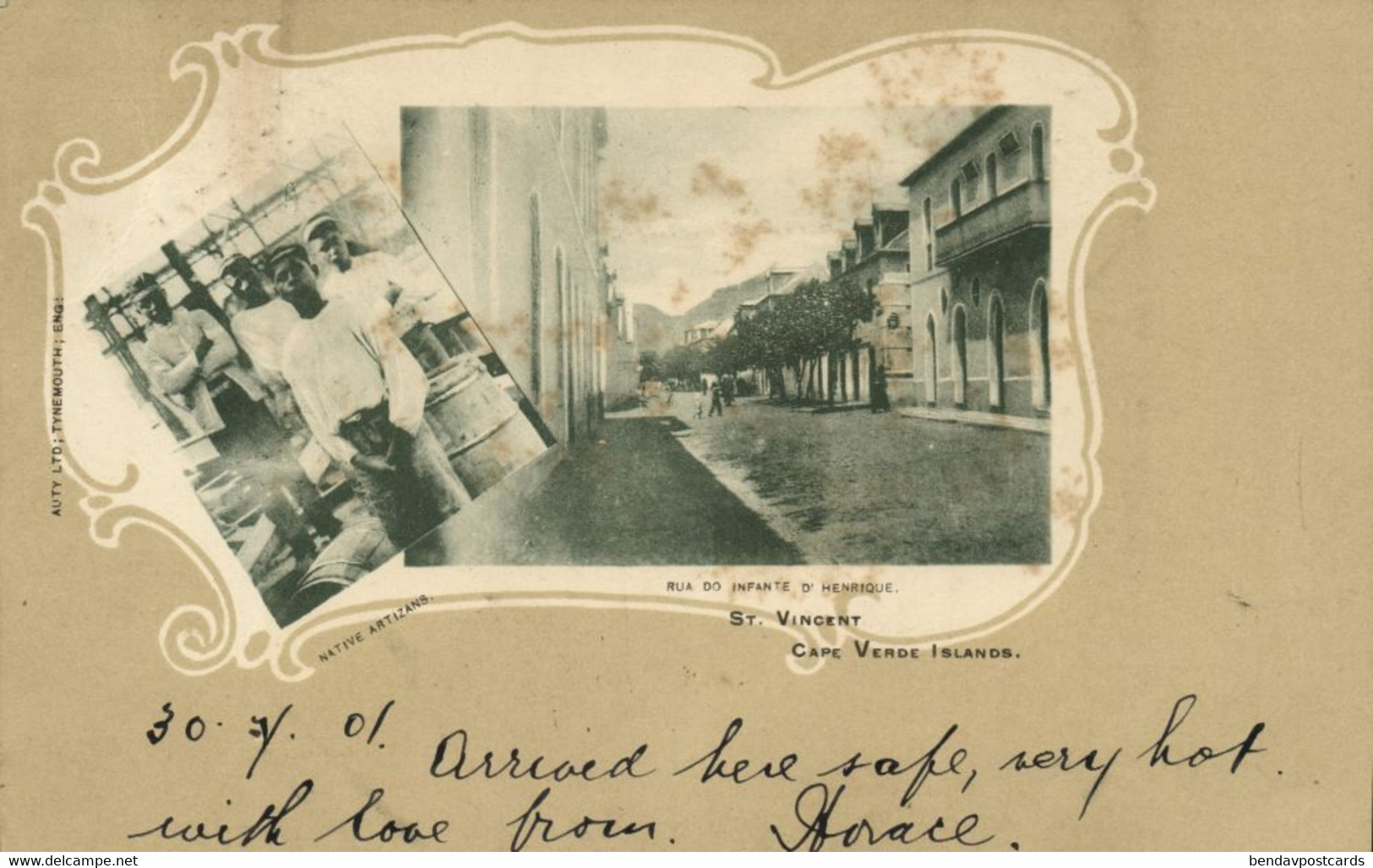 Cape Verde, SÃO VICENTE, Rua Do Infante D'Henrique, Artizans (1901) Postcard - Cap Vert