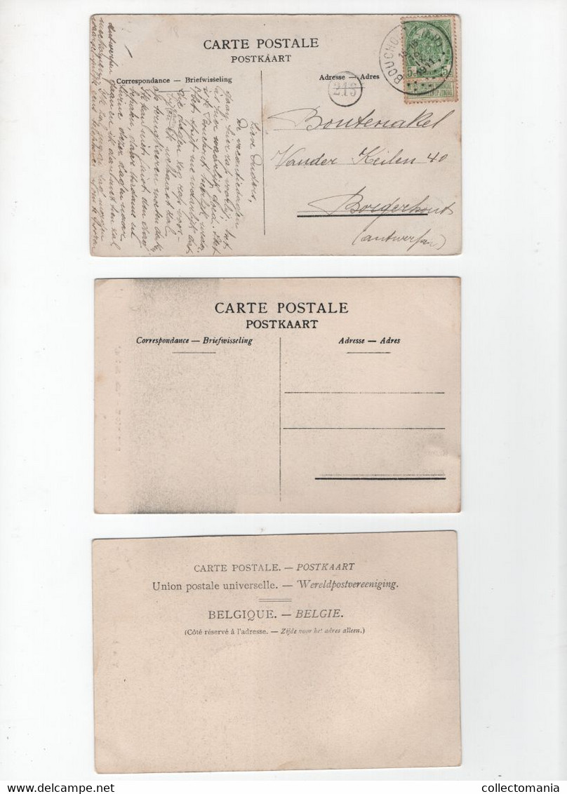 3 Oude Postkaarten Bouchout Boechout Villa Les Glycines  1911  Villa De Dag   Villa Alberts Uitgever Hermans - Boechout