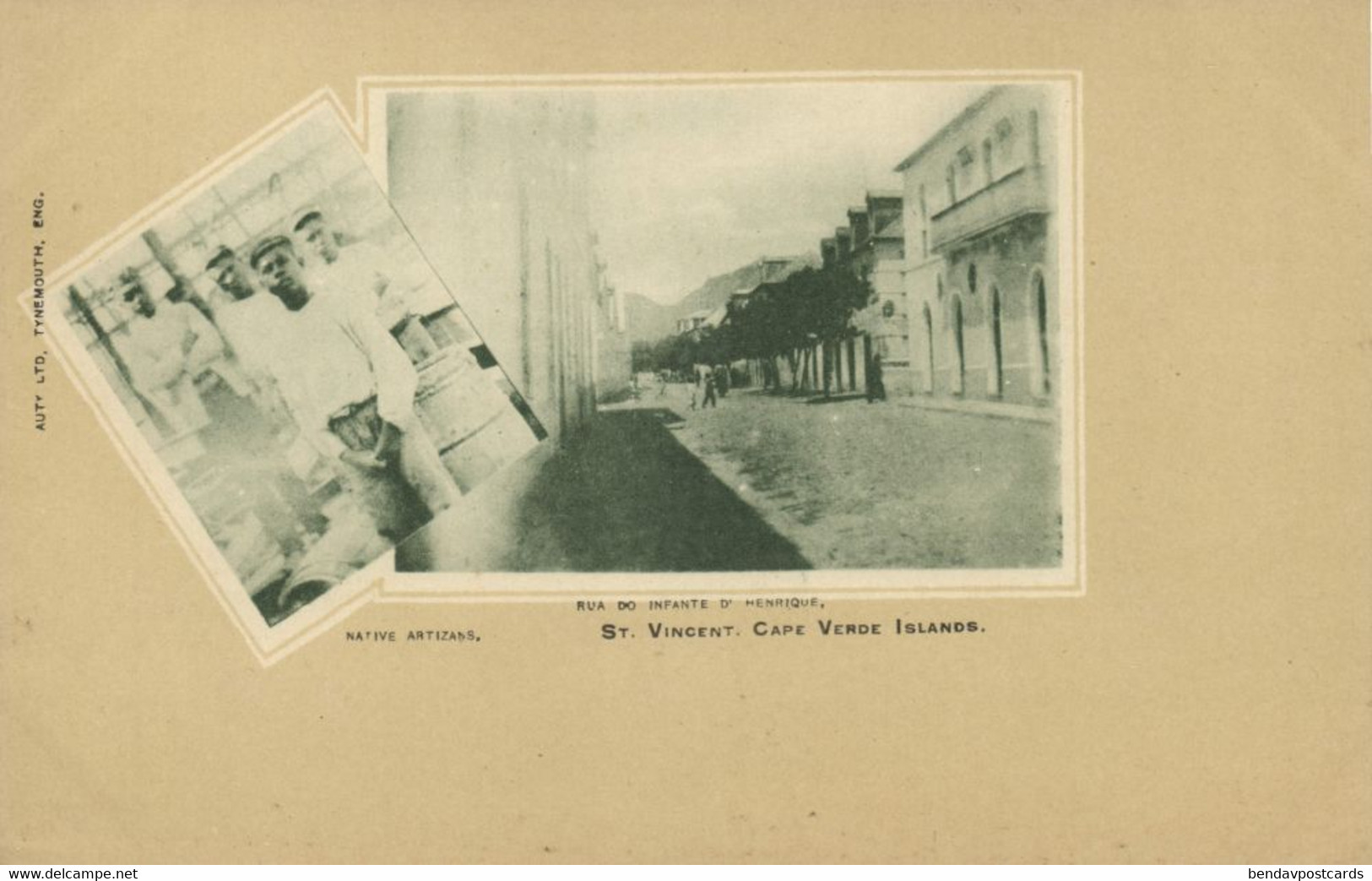 Cape Verde, SÃO VICENTE, Native Artizans, Rua Do Infante D'Henrique (1900s) Postcard - Cap Vert
