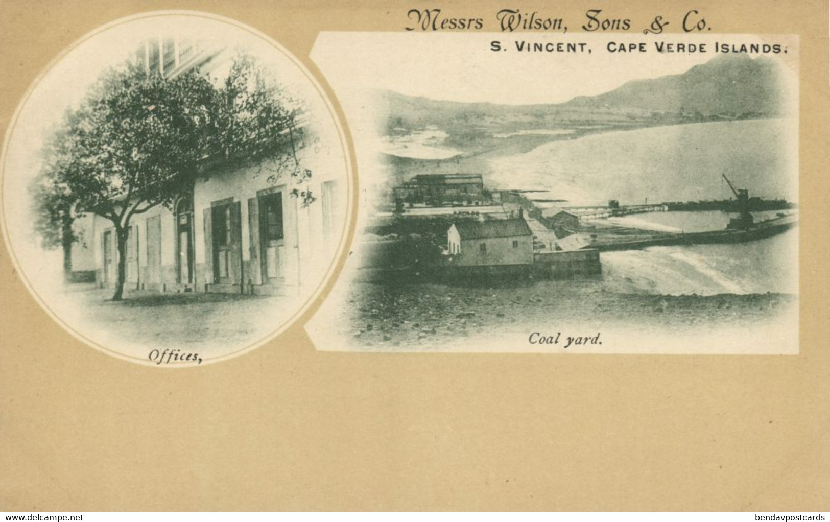 Cape Verde, SÃO VICENTE, Coal Yard And Offices (1900s) Postcard - Cap Vert
