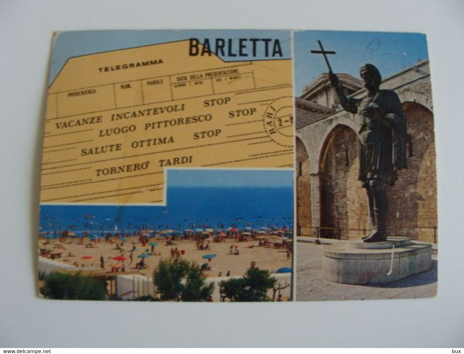 BARLETTA     PUGLIA BARI  VIAGGIATA   COME DA FOTO - Barletta