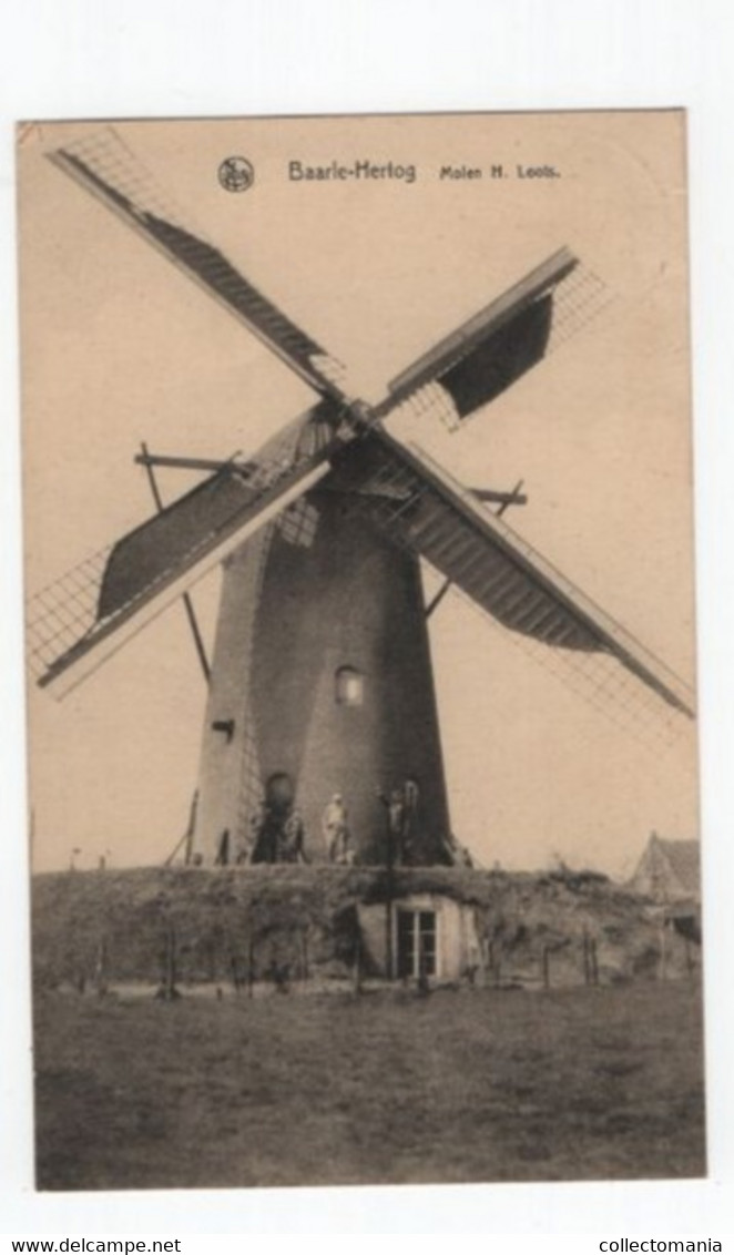 2 Oude Postkaarten  Baarle Hertog - Nassau  Loveren   Molen  Loots   Uitgever Nels - Grobbendonk
