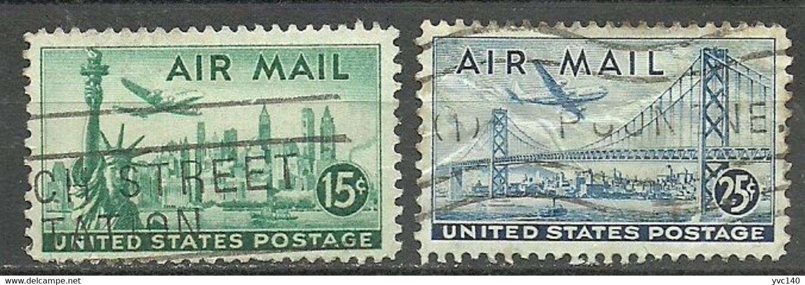 United States; "Air Mail" Stamps - 2a. 1941-1960 Usati