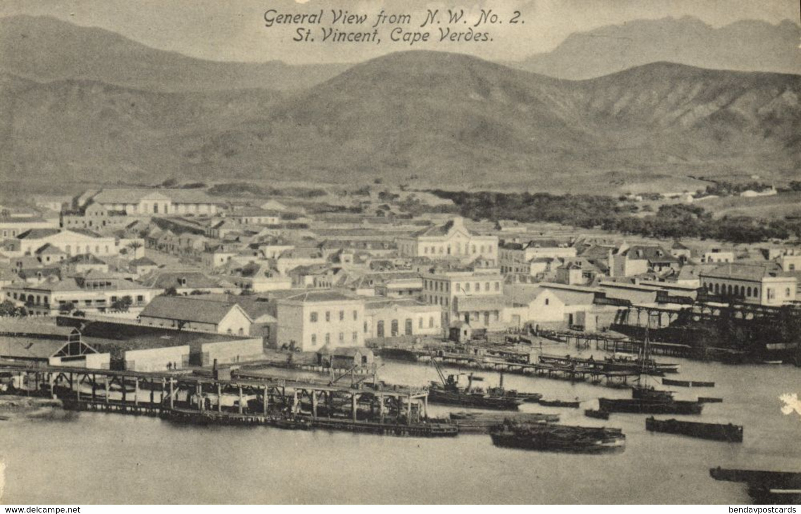 Cape Verde, SÃO VICENTE, General View From N.W. (1910s) Postcard - Cap Vert