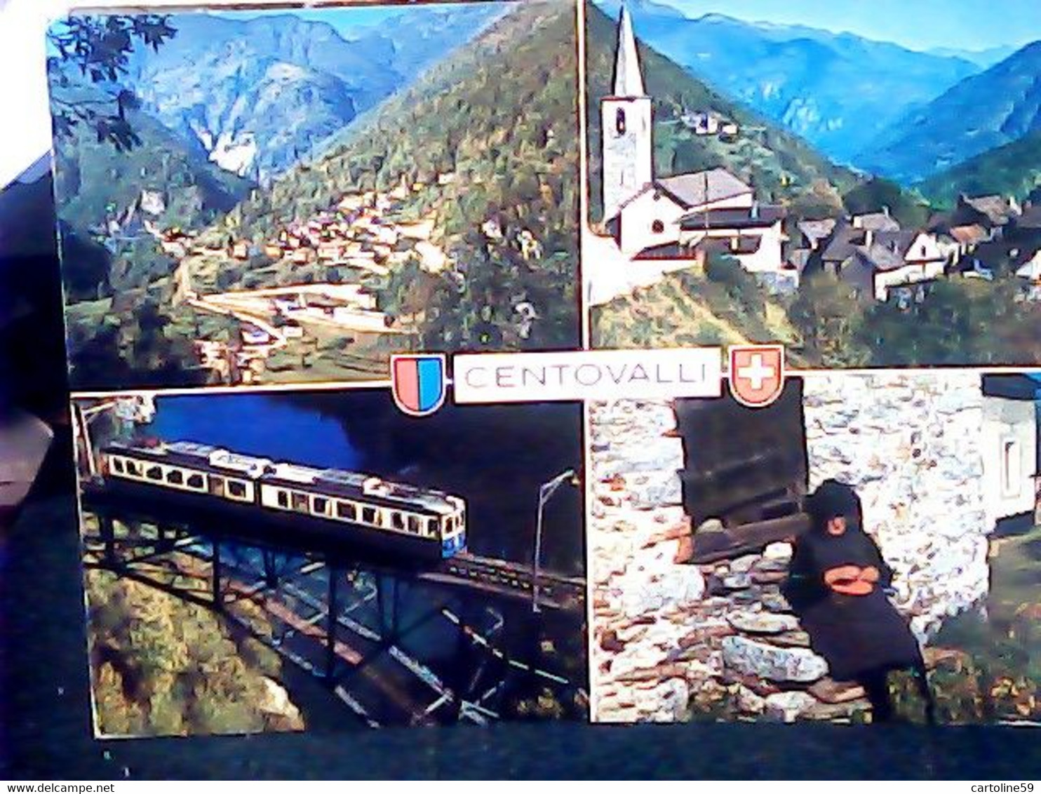 SUSSE TICINO CENTOVALLI VEDUTE TRENO TRAINN    VB1975 JG8668 - Centovalli