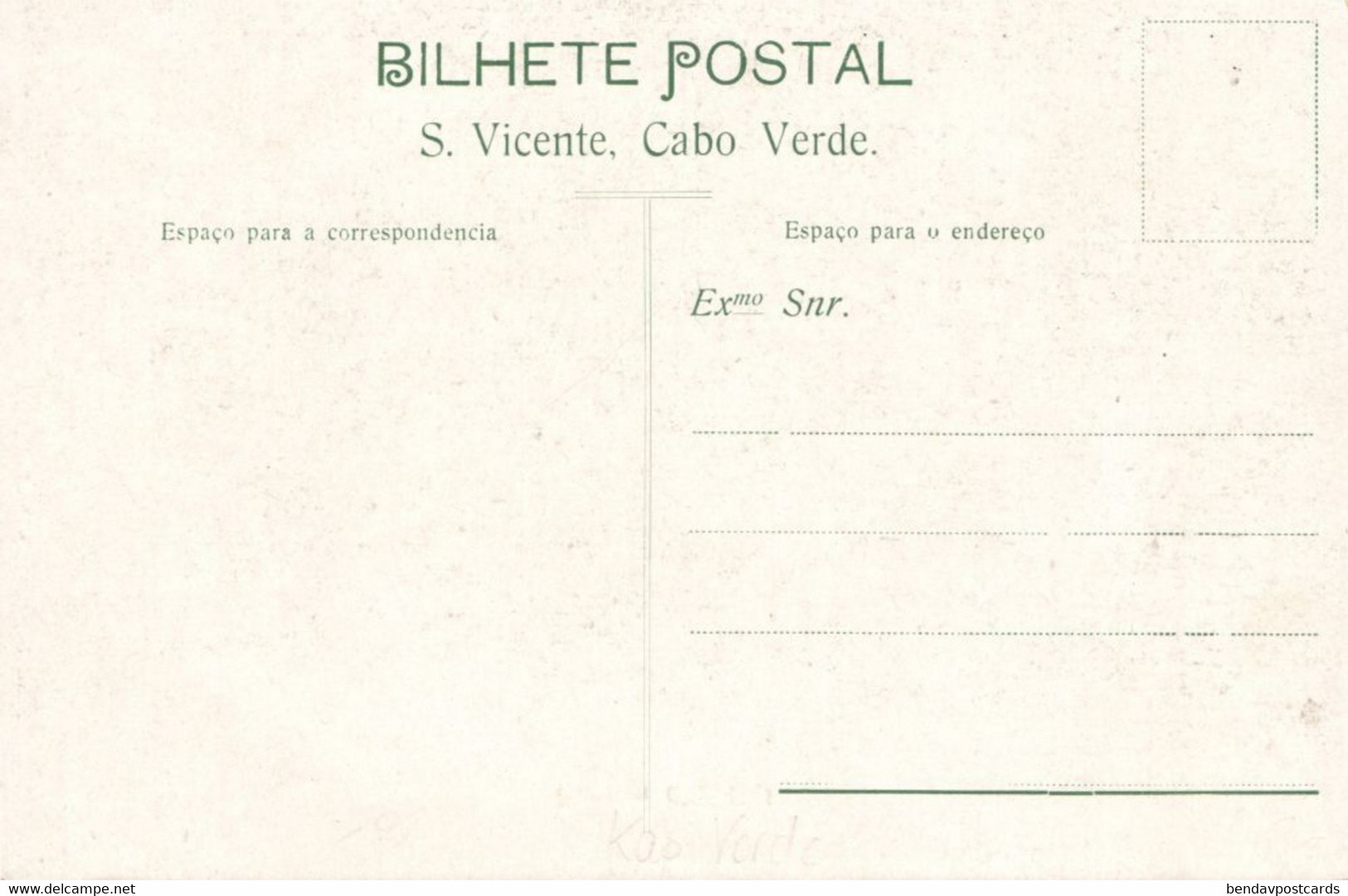 Cape Verde, MINDELO,  Fortim D'El-Rei (1910s) Postcard - Cap Vert