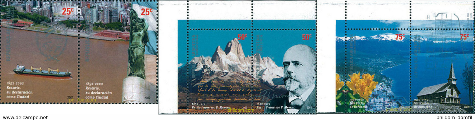 125009 MNH ARGENTINA 2002 ANIVERSARIOS - Used Stamps