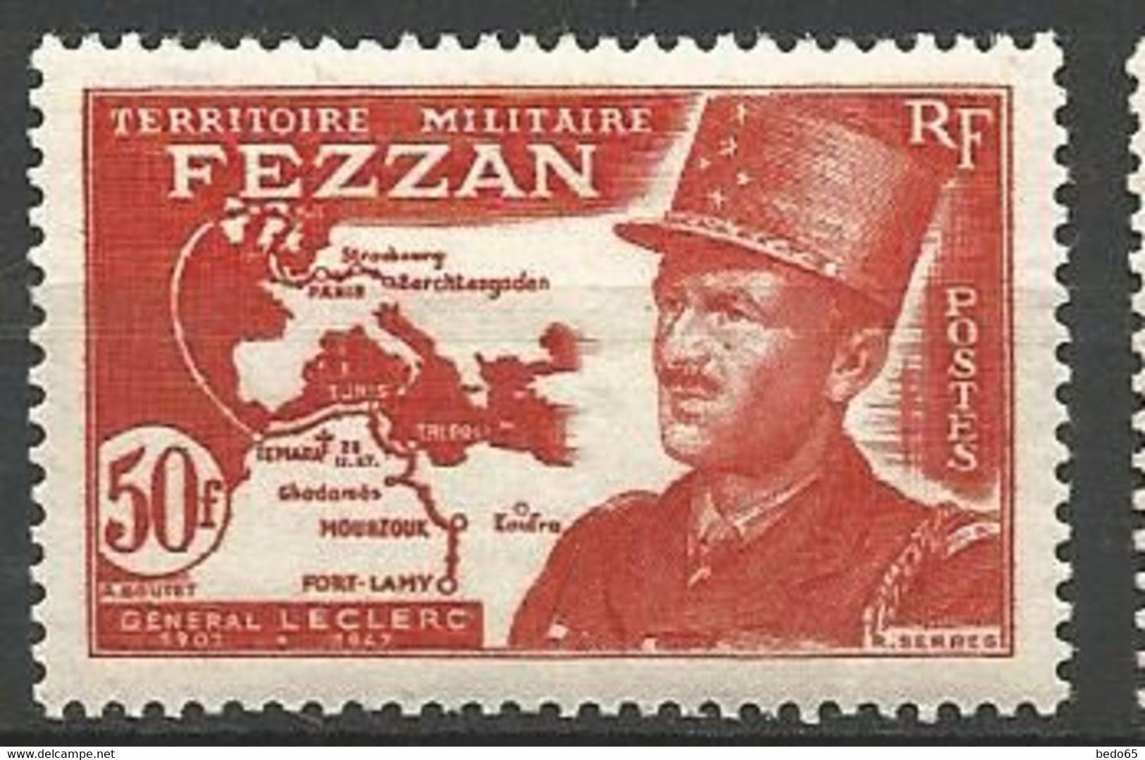 FEZZAN N° 53 NEUF* LEGERE TRACE DE CHARNIERE  / MH - Unused Stamps